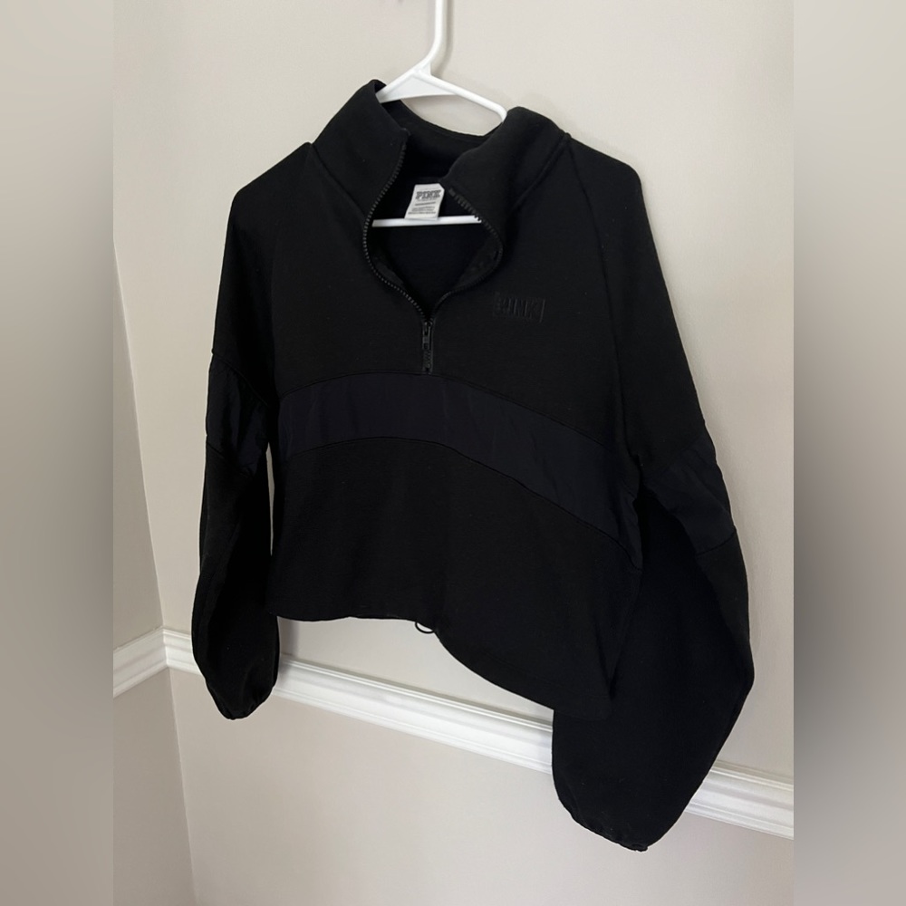 Victoria’s Secret PINK crop top 3/4 zip